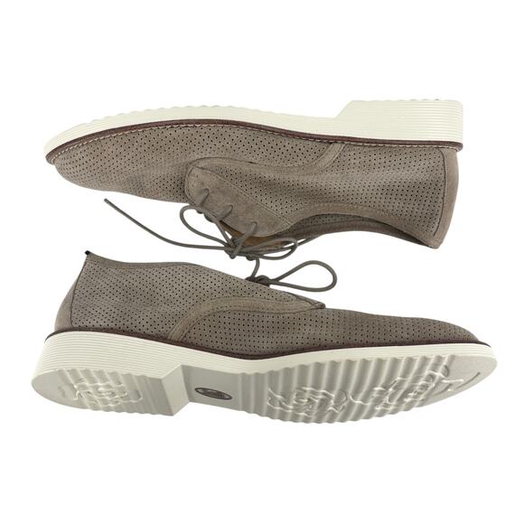 Söfft Simons Suede Oxford Shoes Women’s 9 Beige Perforated Quiet Luxury Comfort - Picture 2 of 12